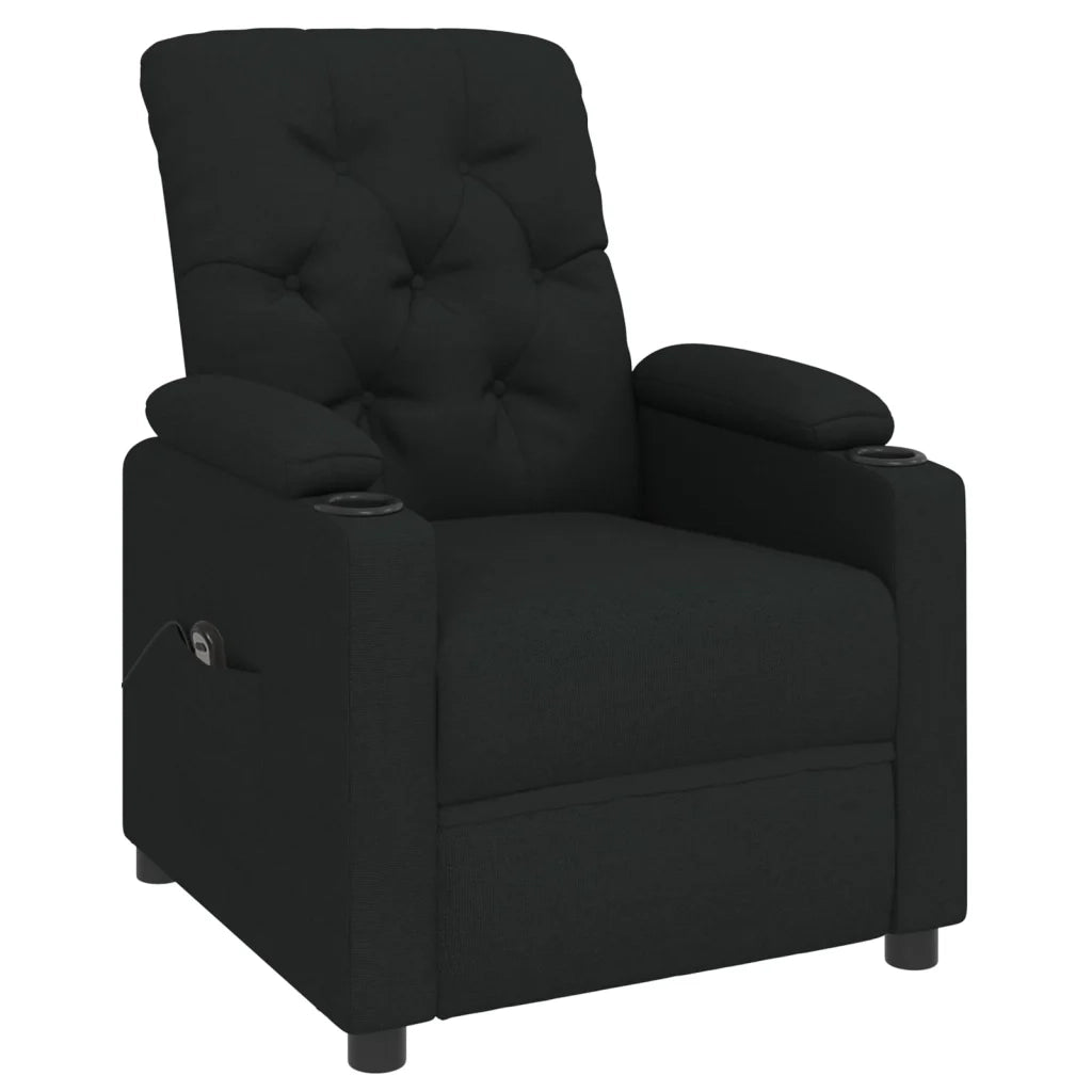 Poltrona Elettrica Reclinabile Nera in Tessuto cod mxl 15468