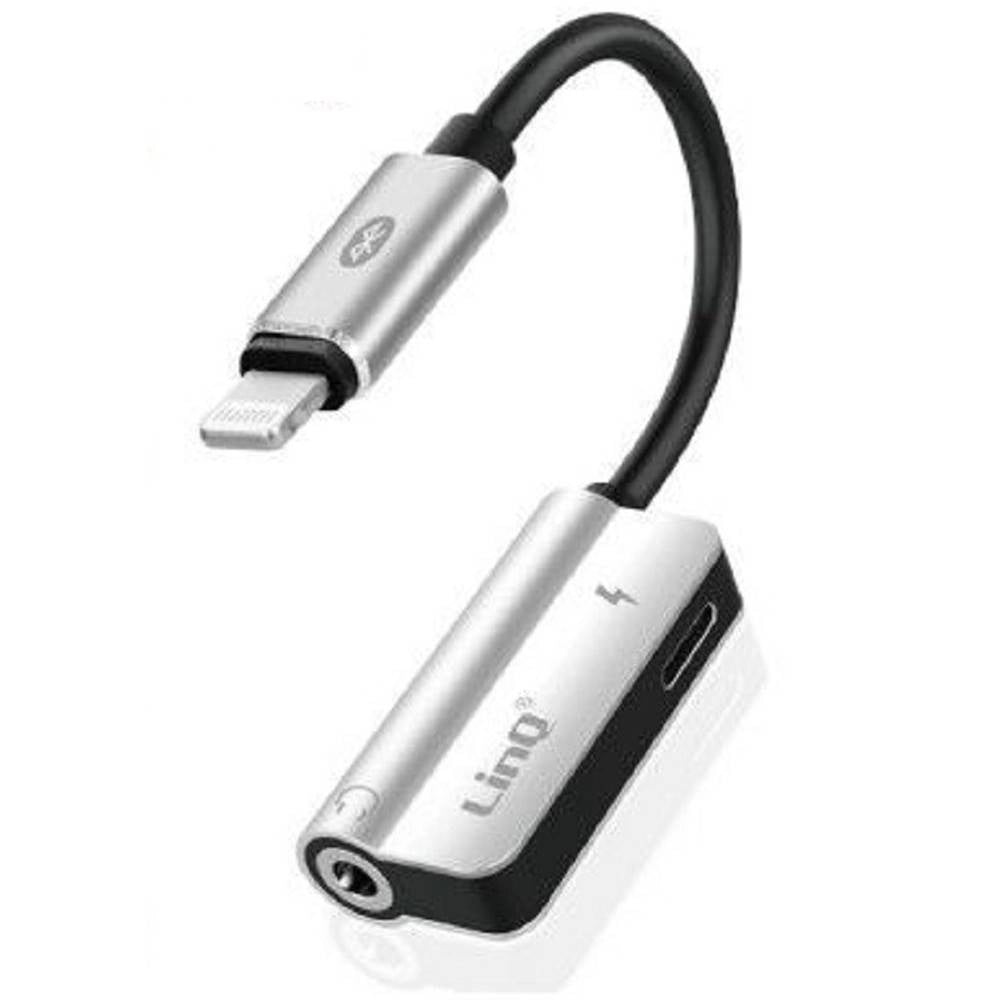 Trade Shop - Adattatore 2in1 Da 8 Pin A Lightning + Jack 3,5mm Audio Bluetooth Ricarica Av9044 -