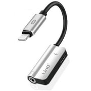 Trade Shop - Adattatore 2in1 Da 8 Pin A Lightning + Jack 3,5mm Audio Bluetooth Ricarica Av9044 -