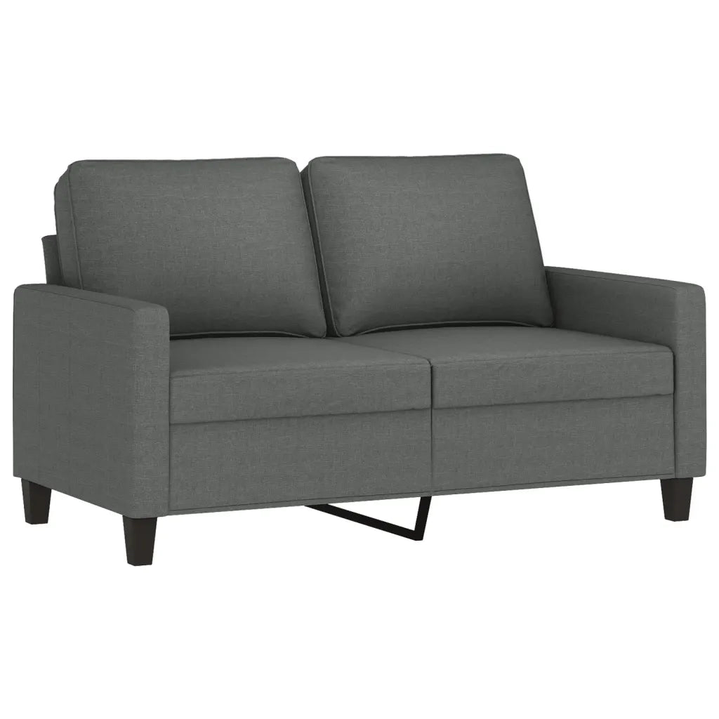 Set di Divani 2 pz con Cuscini Grigio Scuro in Tessuto 3201445