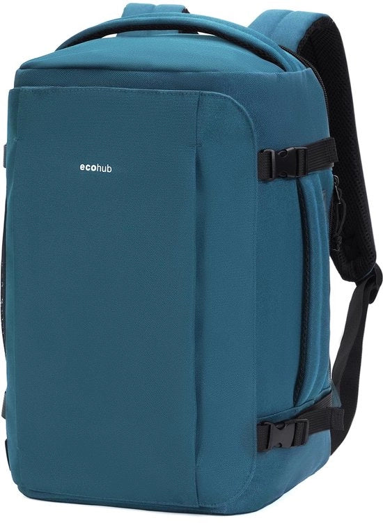 Borsa a mano 40x20x25 cm, 20L, zaino da viaggio per aereo, zaino per laptop 14 pollici, borsa da viaggio impermeabile in PET riciclato per uomo e donna, color verde (grigio)