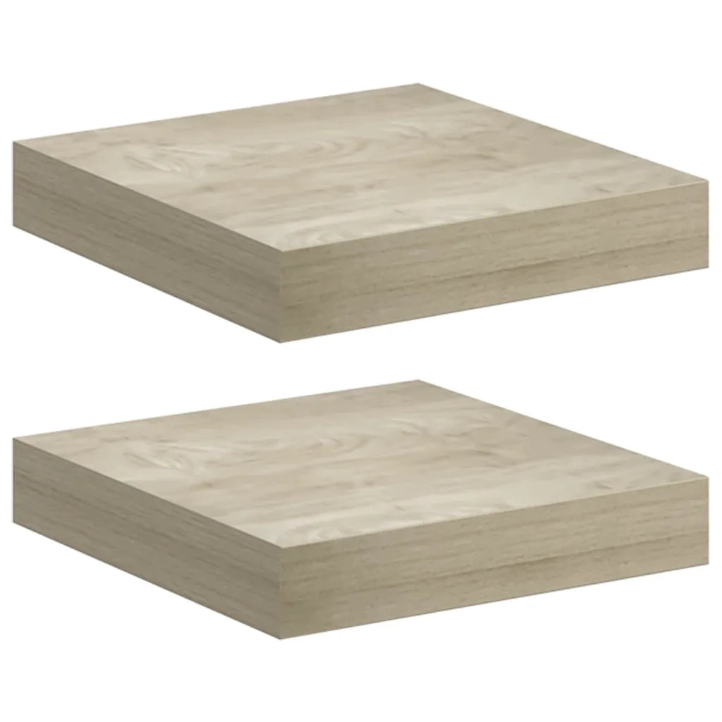 Mensole a Muro 2 pz Rovere 23x23,5x3,8 cm in MDF cod mxl 52571