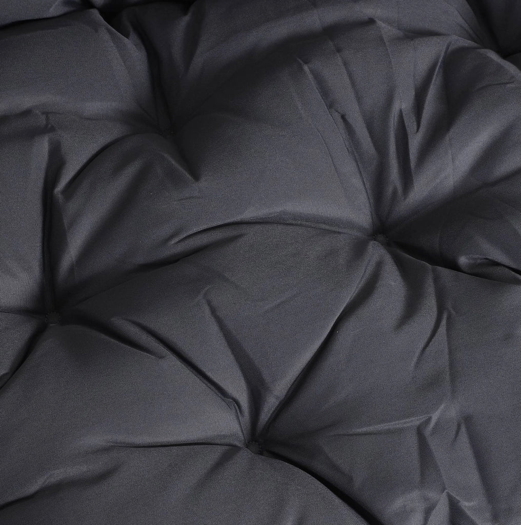Cuscino per panca da giardino 100x98x8 cm grigio scuro