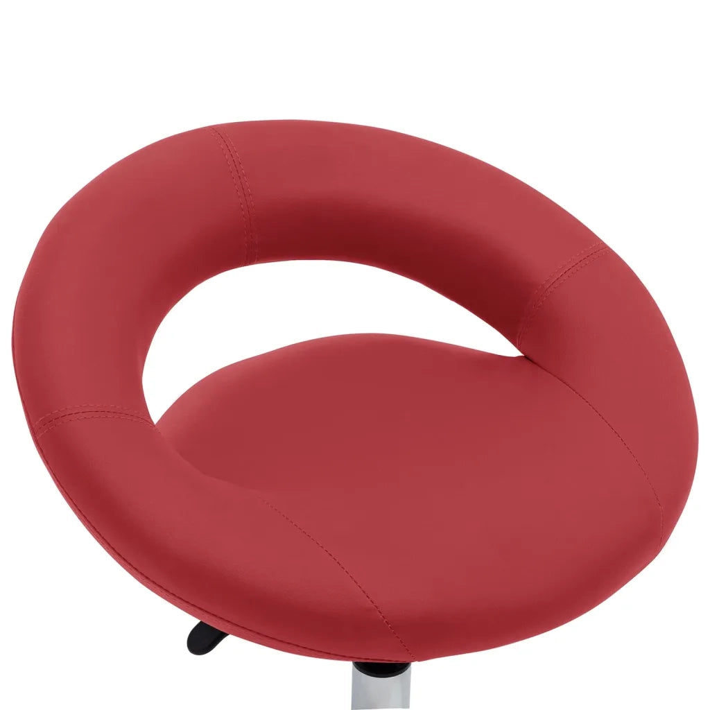 Sedia da Pranzo Girevole Rosso Vino in Similpelle 3085835