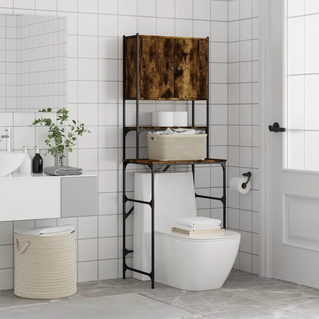 Mobile per Lavatrice Rovere Fumo 68x48,5x194 cm 838975