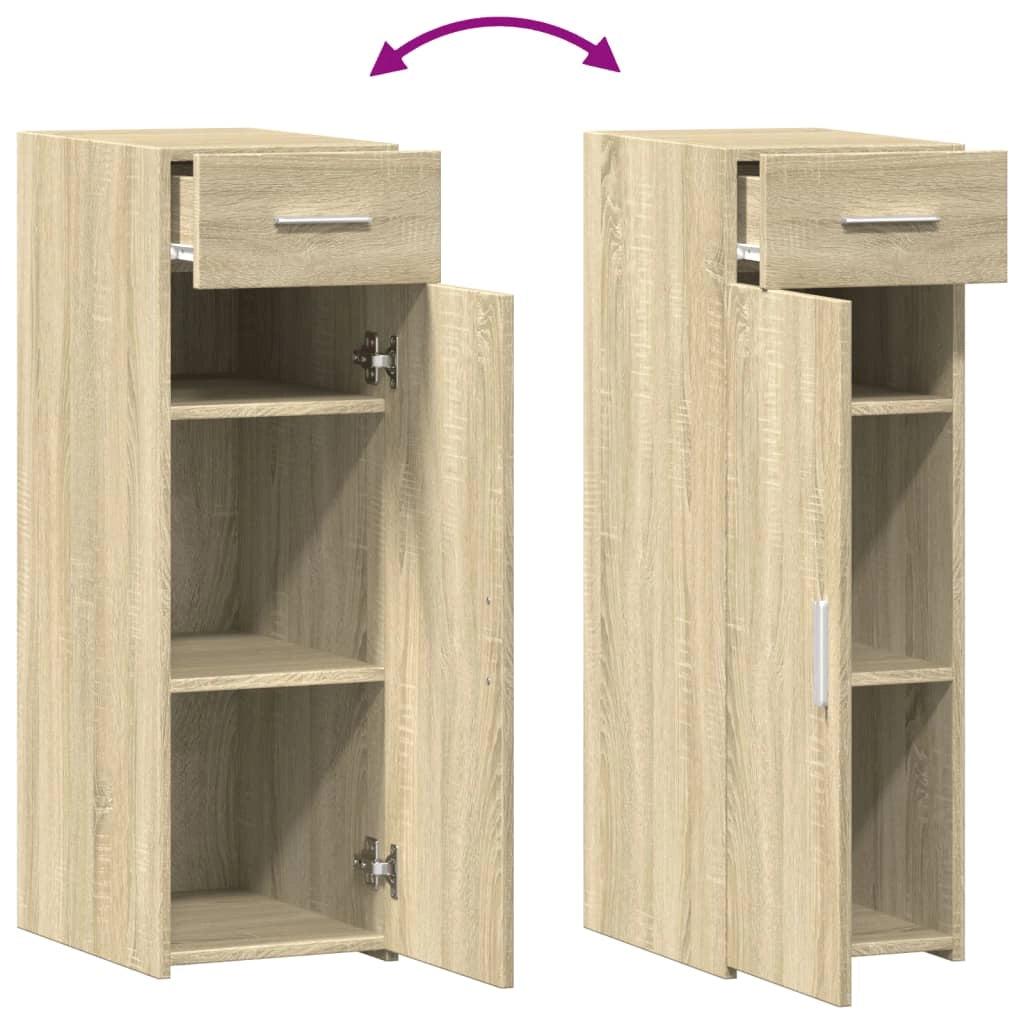 Buffet credenza cassettiera armadio mobile contenitore organizer cucina soggiorno rovere Sonoma 30 x 42,5 x 93 cm legno ingegnerizzato marrone 02_0031504