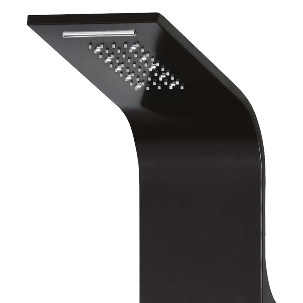 Pannello Doccia in Alluminio 20x44x130 cm Nero CFW9233778