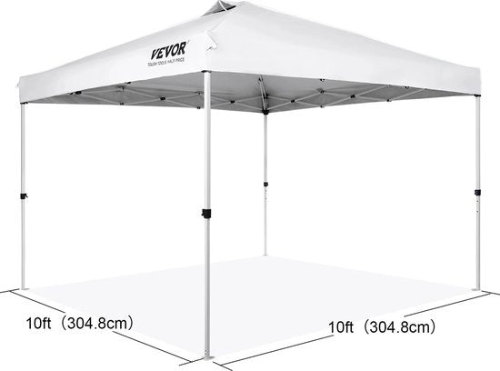 Tenda per Giardino - Bianca - Casa da Giardino - Tenda da Giardino - Impermeabile - 304,8x304,8cm - Tenda per Esterno