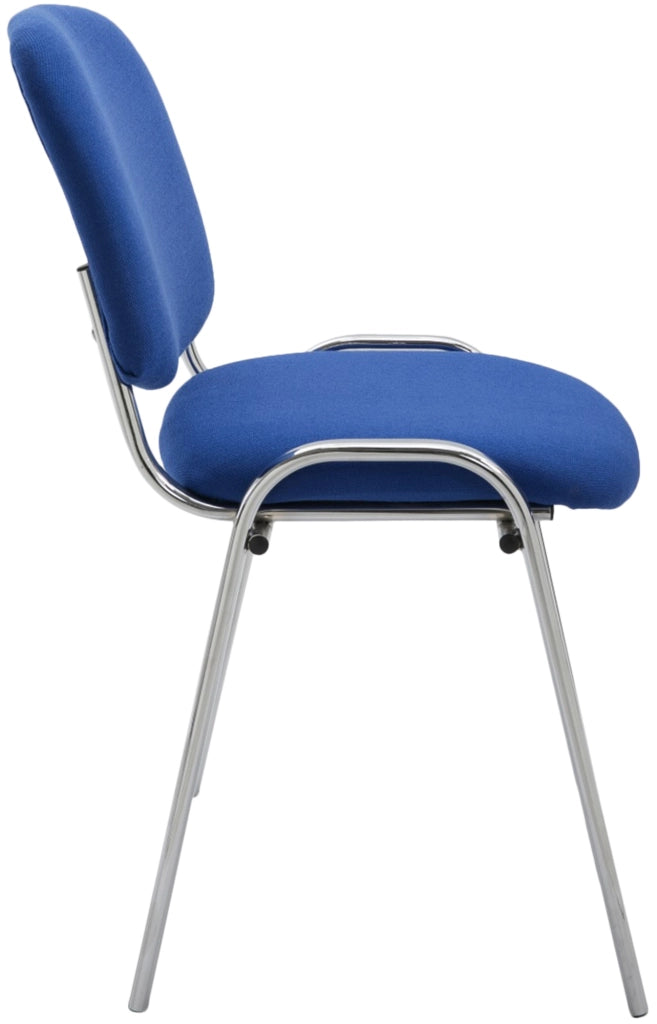 Sedia ospite impilabile KEN in tessuto blu