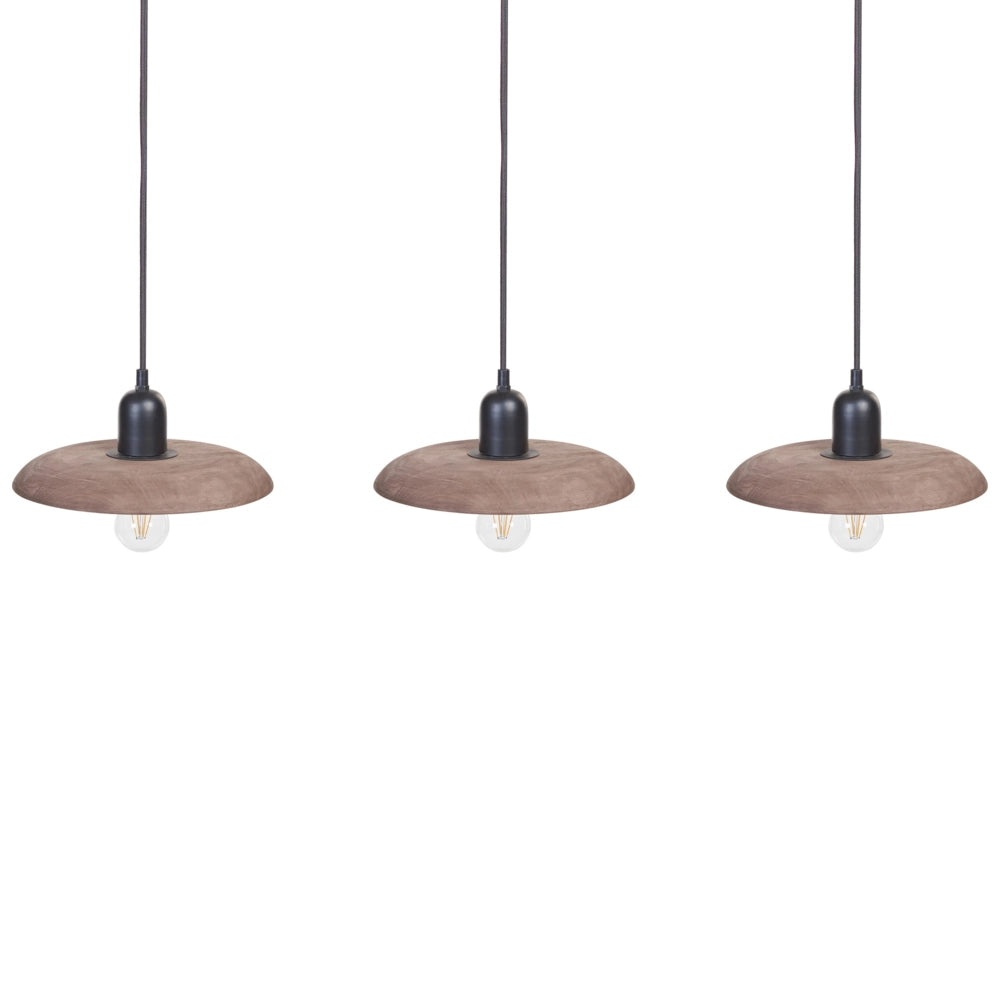 Lampada a sospensione in legno di mango scuro con paralume in legno naturale Plafoniera in stile boho Accessori per la casa fatti a mano