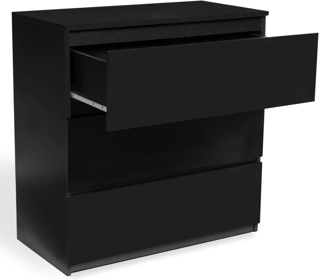 Cassettiera a 3 cassetti TOMI legno nero