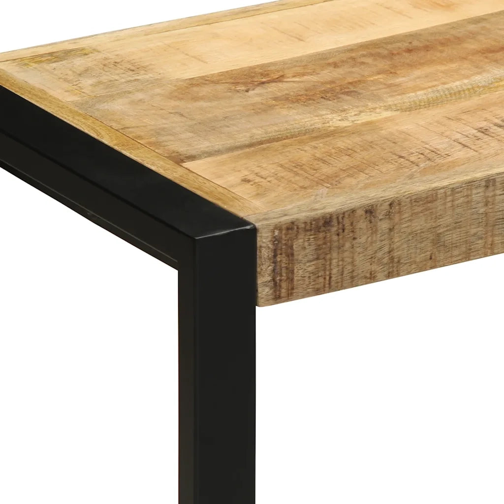 Panca-Sgabello 60x35x45 cm in Legno Massello di Mango Grezzo
