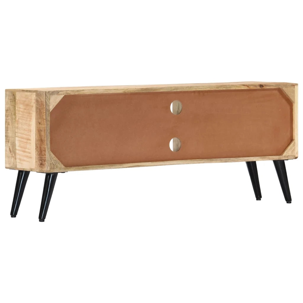 Mobile TV multimediale scaffale TV credenza mobile TV sala da pranzo soggiorno camera da letto 115 x 30 x 47 cm legno massello di mango marrone 02_0025795