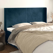 Testiera ad Orecchio Blu Scuro 163x16x118/128 cm in Velluto 3119638