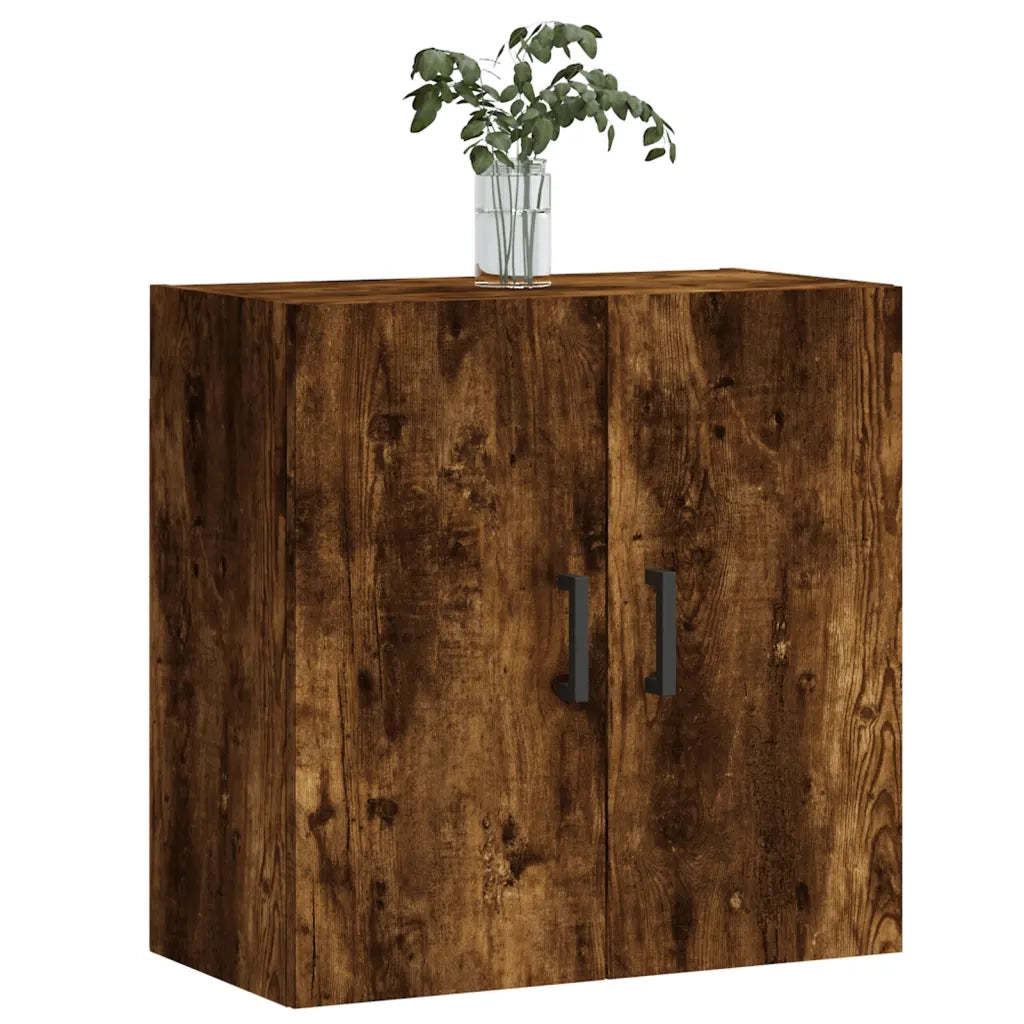 Armadietto a Muro | Mobile a Parete Rovere Fumo 60x31x60 cm in Legno Multistrato