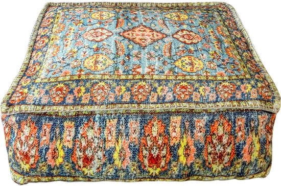 Cuscino di supporto bohemien - 60x20 cm - Cuscino in cotone - Cuscino per meditazione - Cuscino per pavimento - Prodotto manuale con disegno unico