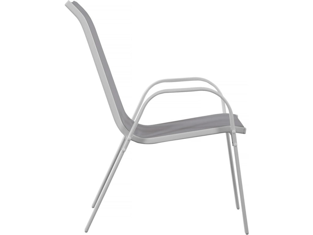 Sedia da giardino textilene "Cordoba" -Phoenix- Ecru-Set di 2