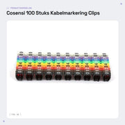 Etichette di cavo clip-on - 100 pezzi - Adatto per 0,75-6 mm² - Materiale in plastica resistente - Numeri 0-9