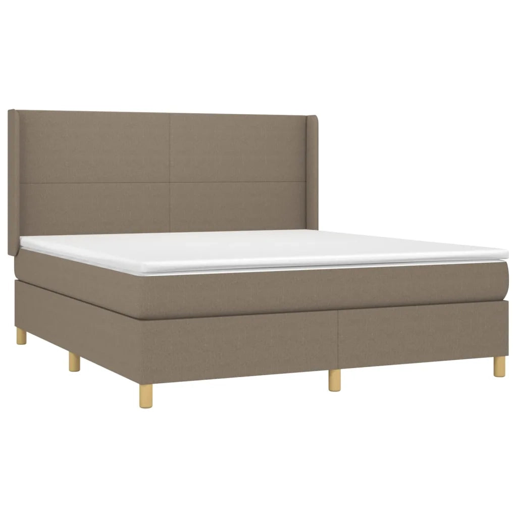 Giroletto a Molle con Materasso Tortora 160x200 cm in Tessuto 3131845