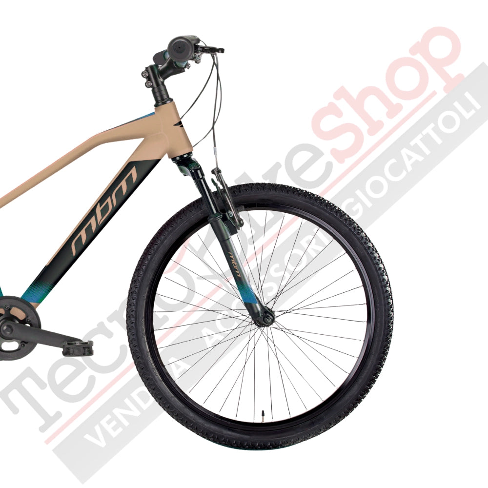 Bicicletta MTB da Ragazzo MBM District 24" con Cambio 7 Velocità-Beige