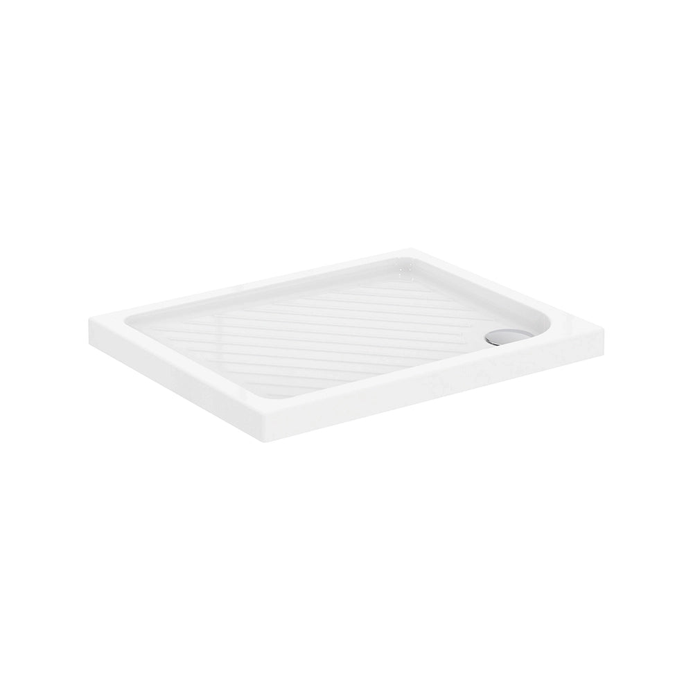 Ideal Standard piatto doccia 80x100x7h cm in ceramica bianco lucido design anti-scivolo mod. Eurovit