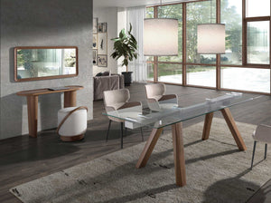 Pouf in tessuto bianco