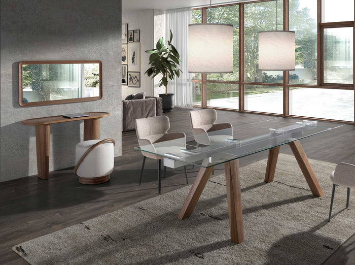 Pouf in tessuto bianco