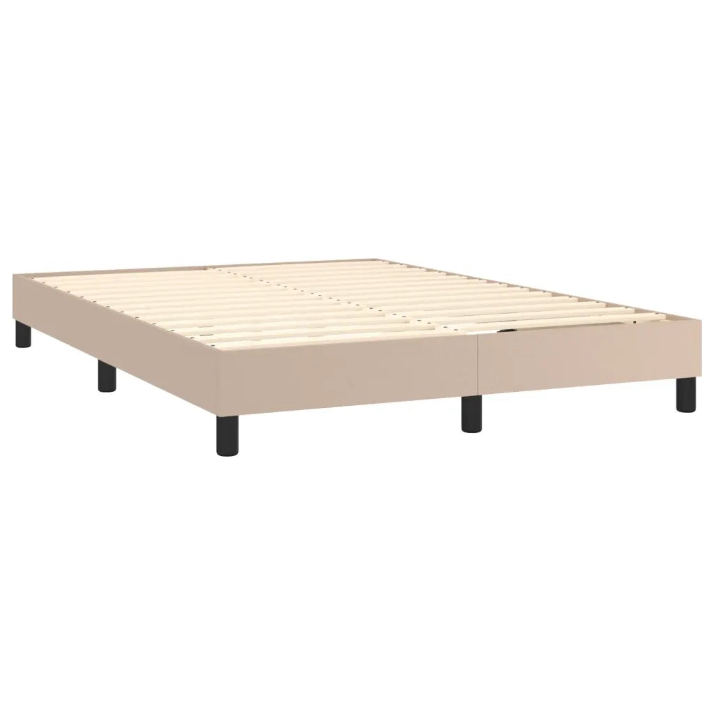 Giroletto a Molle con Materasso Cappuccino 140x200cm Similpelle 3127318