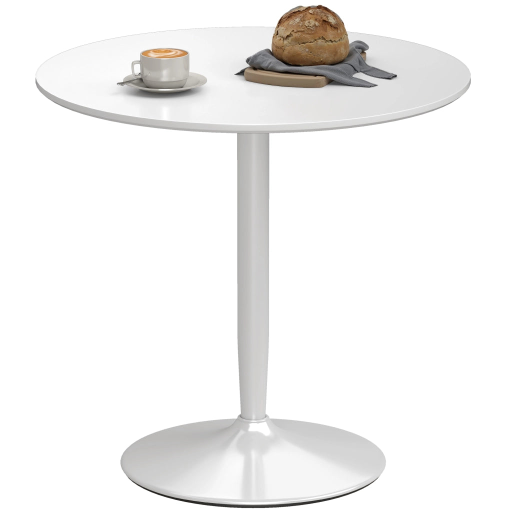 Tavolo da pranzo per 2 persone ¨C zephmum ¨C rotondo, bianco, 80x75 cm