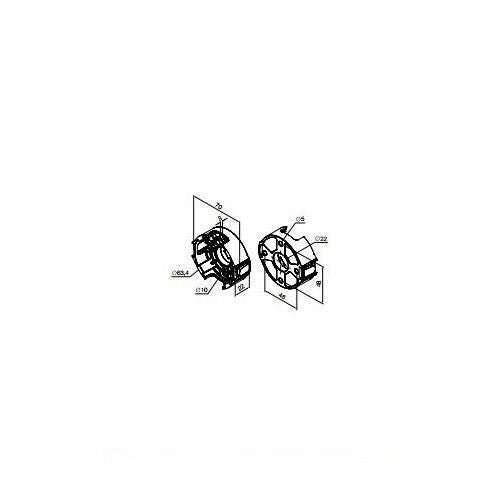 SUPPORTO COMPATTO IN PLASTICA A VITE INCASSATA PER ERA M Ø 45 MM NICE 535.10014
