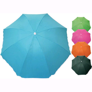 Spiaggina Sdraio in Alluminio Reclinabili con Braccioli Blu + Ombrellone 180 cm