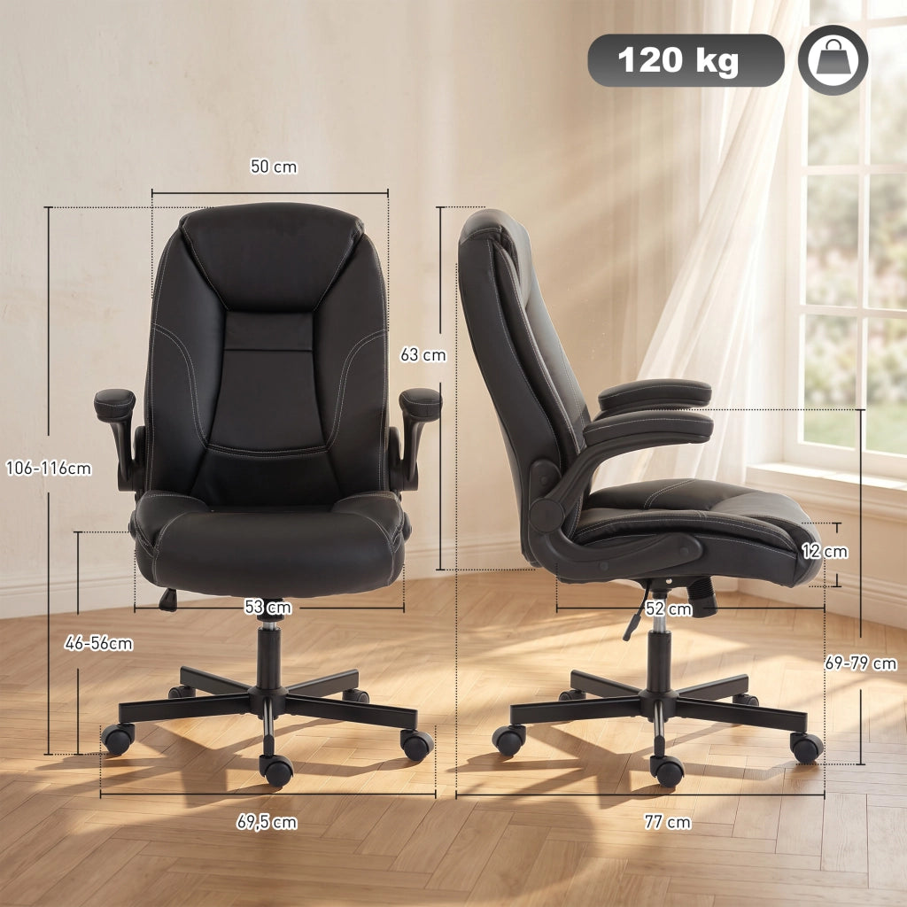 Sedia da Ufficio Ergonomica ¨C Xylo ¨C Braccioli Regolabili Schienale Alto Nero