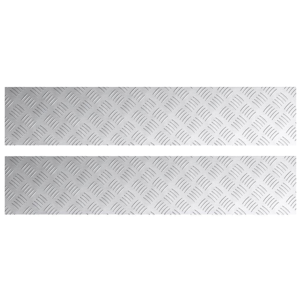 Piastra a Scacchi in Alluminio 2 pz Antiscivolo 100x20 cm