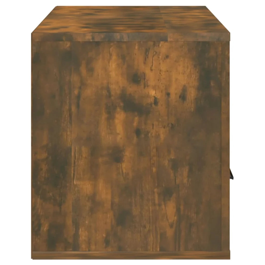 Mobile TV multimediale scaffale TV credenza mobile TV sala da pranzo soggiorno camera da letto rovere affumicato 100 x 35 x 40 cm legno ingegnerizzato marrone 02_0027264