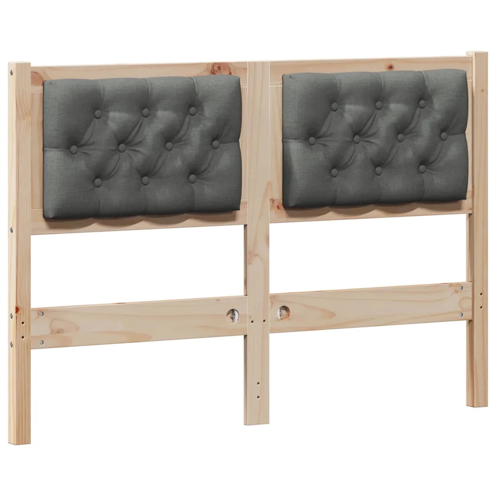 Testiera marrone e grigio scuro 120 cm Legno di pino massello 879020