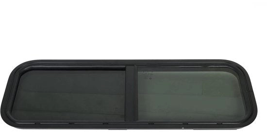 Porta scorrevole 900 x 300 mm - Angolo rotondo - Vetro resistente - Chiusura solare - Lega leggera di alluminio - Buona protezione contro insetti - Porta scorrevole