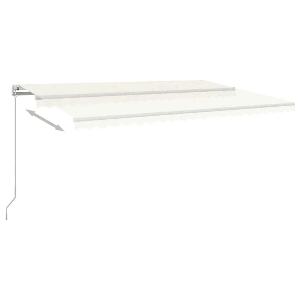 Tenda da Sole Retrattile Manuale 500x350 cm Crema 3069017