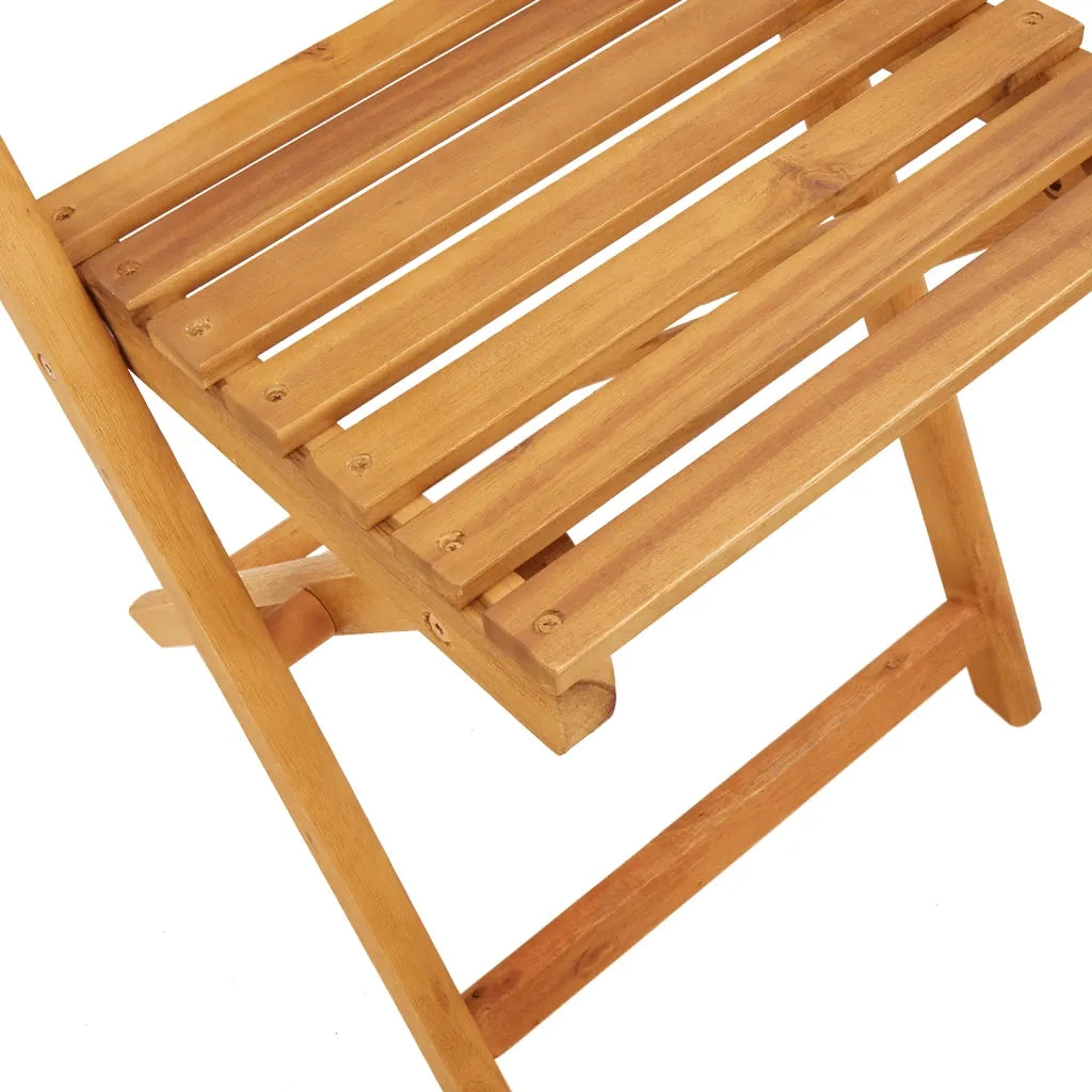 Set da Bistrot 3pz Bianco Crema in Tessuto e Legno Massello 3281844