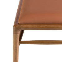 Sgabello in ecopelle marrone