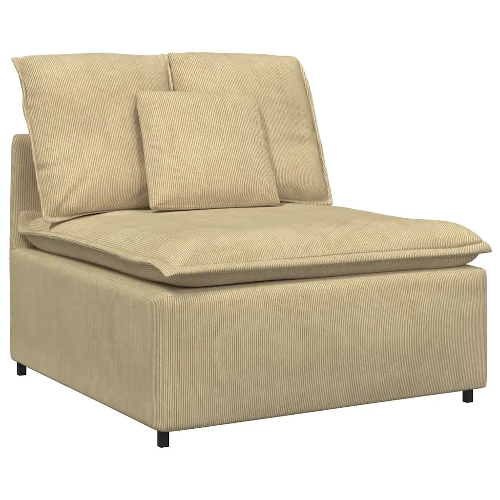 Modulo Centrale Divano Modulare con Cuscini Verde Grigio 100 cm CFW9832064