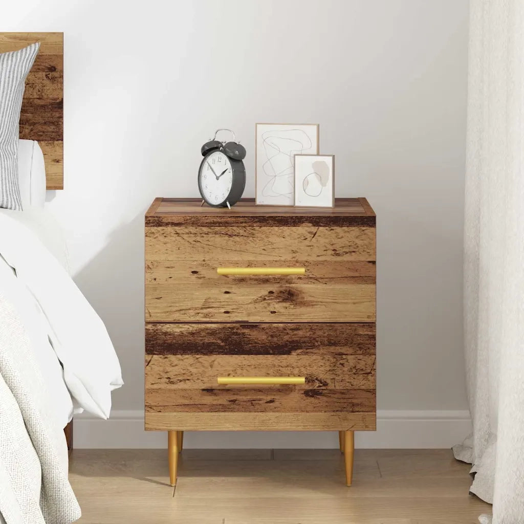 Armadio da Notte con cassetto Legno vecchio 40 x 35 x 47,5 cm