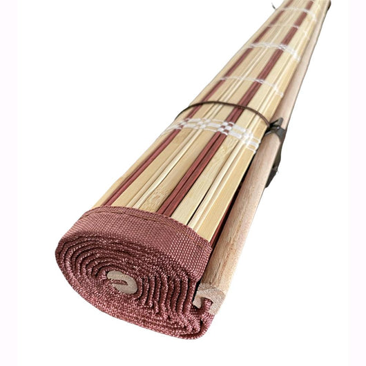 Tapparella in Listelli Bambù Bordo Cotone 200x300H cm Midollino Colore Naturale Elisa