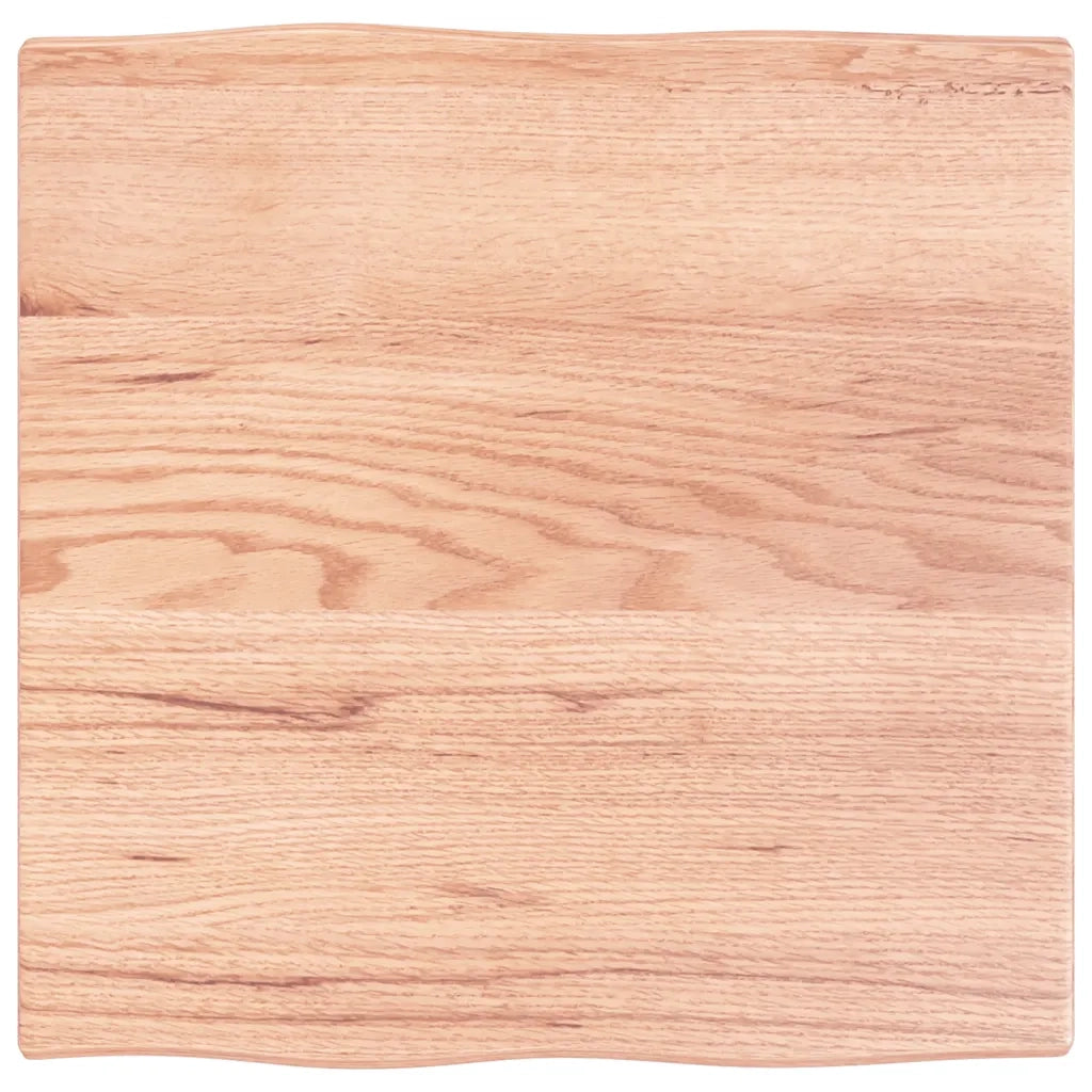 Piano Tavolo | Superficie Tavolo | Piano Scrivania Marrone Chiaro 60x60x2 cm in Rovere Non Trattato