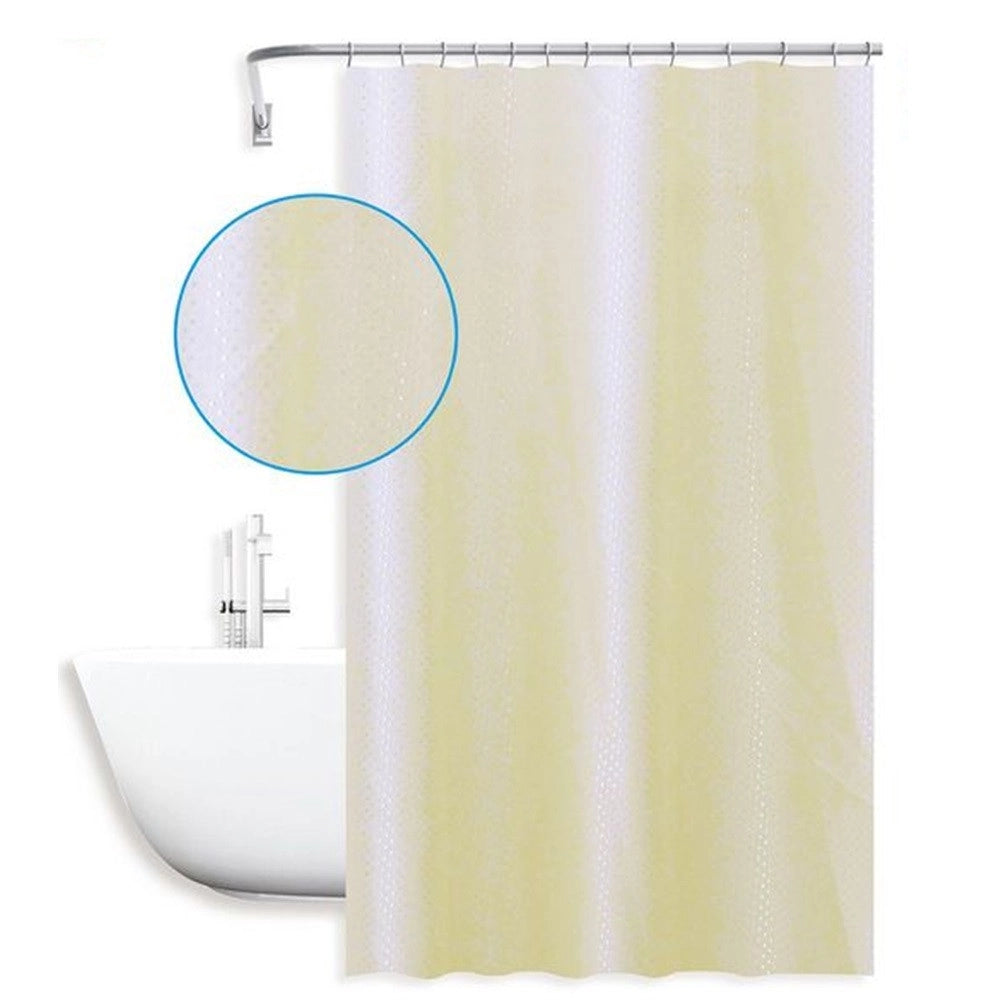 Trade Shop - Tenda Doccia Antimuffa Impermeabile 180x200 Cm Bianca Gialla Texture Rombi 59817 -
