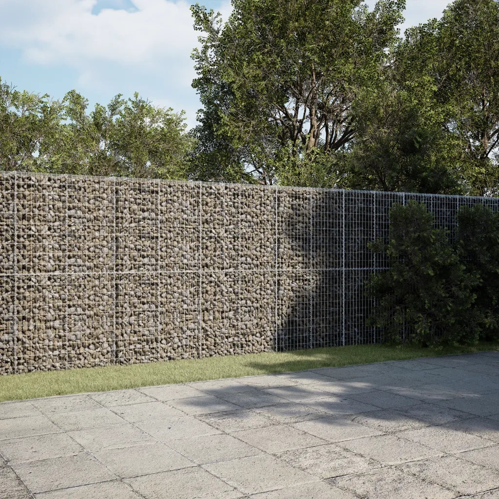 Cesto Gabbione con Copertura 1100x50x200 cm Ferro Zincato 3295176