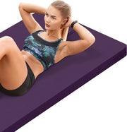 Mat anti-slip in gomma 15mm per yoga, pilates e stretching con tas di trasporto e cinturino di chiusura