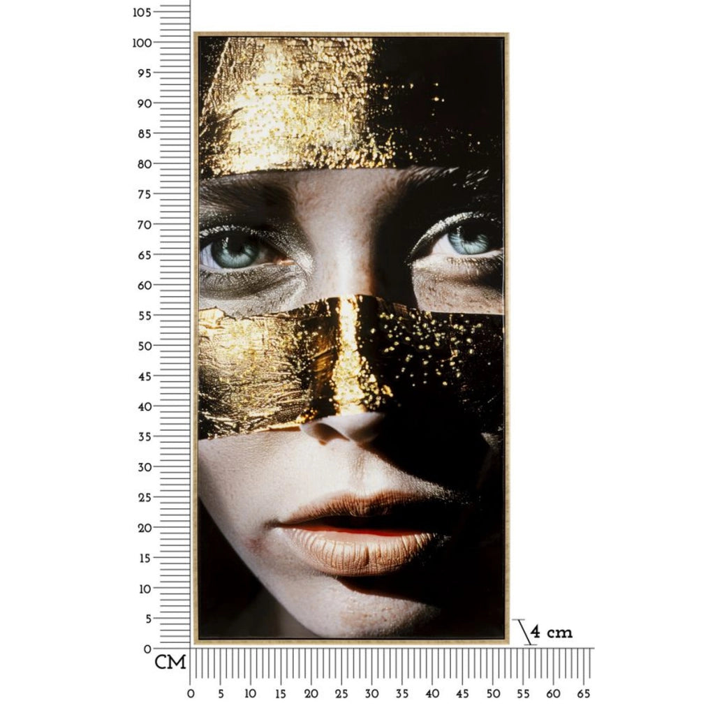 Stampa su Tela Face 1, Multicolore, Tessuto, 102x52x4 cm