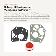 Carburatore Membrana - Carburatore Primer - Set Completo - Di Alta Qualità - Duraturo - Adatto per Briggs and Stratton 795083 495770 - Carburatore Membrana