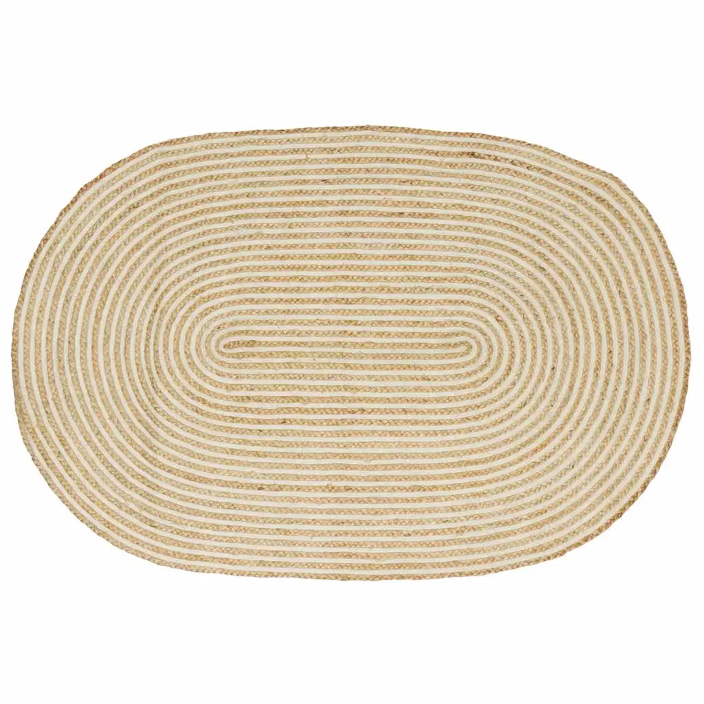 Tappeti per area Naturale e Bianco 122 x 183 cm Juta 42010764