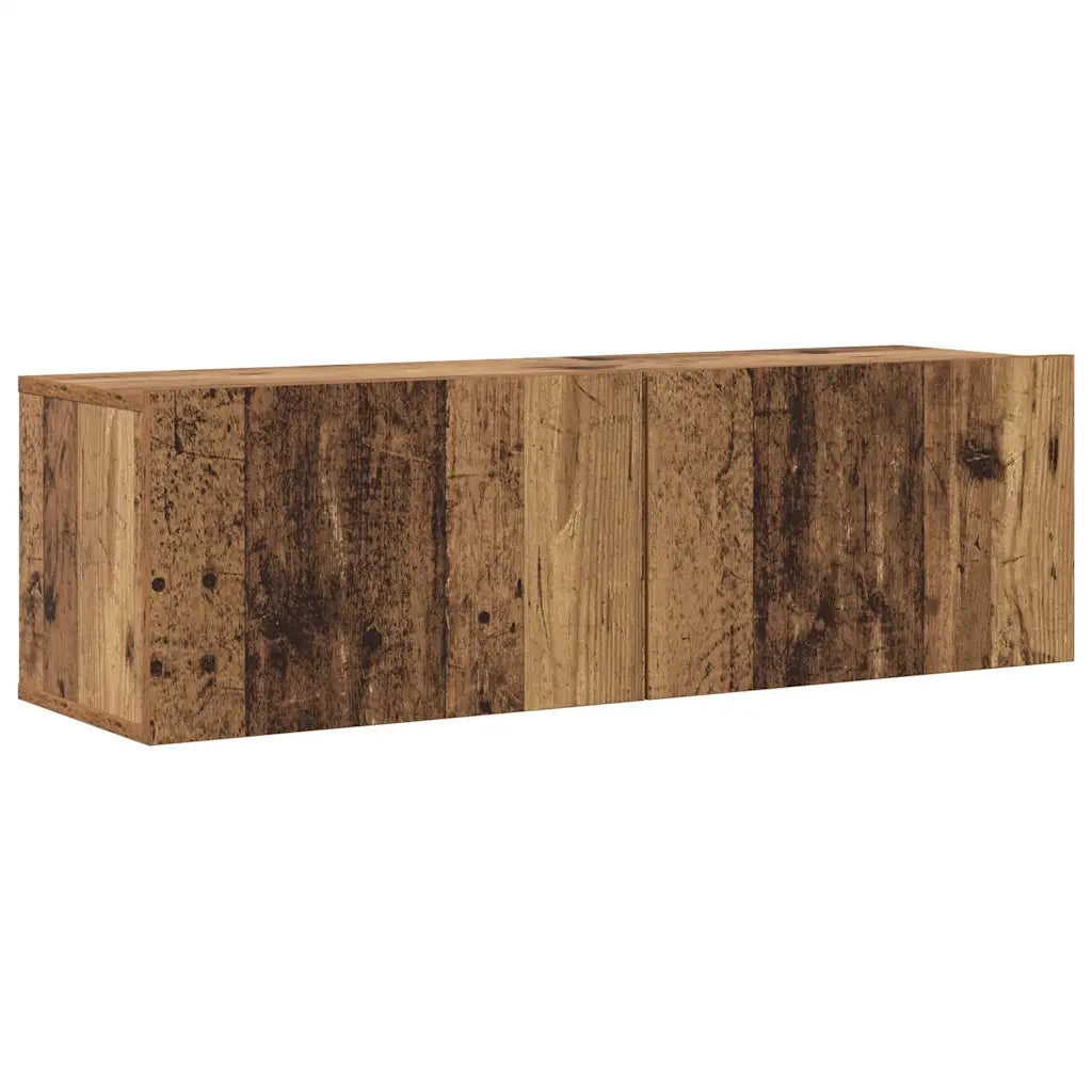 vidaXL Mobili TV a Parete 6 pz Legno Vecchio Legno Multistrato